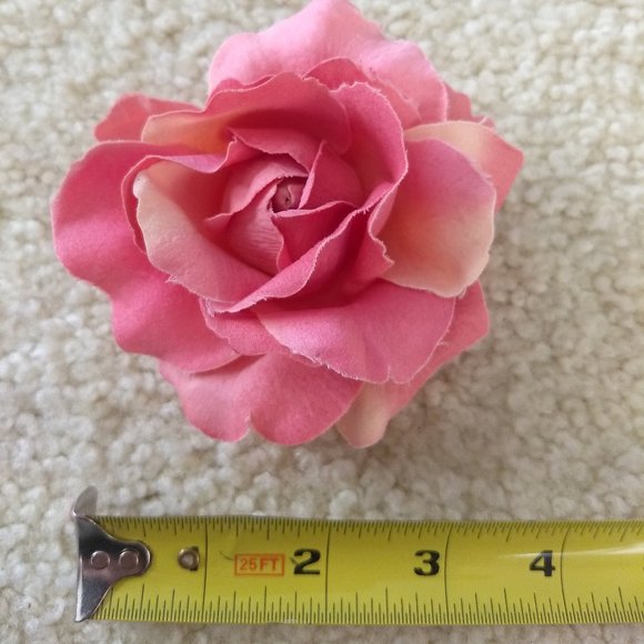 vintage y2k 00s large 3D rosette flower blossom pin brooch - Picture 2 of 7